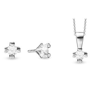 by Aagaard set, with a total of 1,50 ct diamonds Wesselton VS